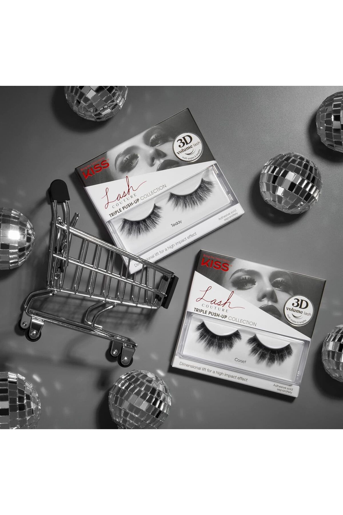 Kiss-Lash Couture Triple Push Up Collection 1 Pair of False Lashes, Corset, 3D Volume False Eyelashe 6