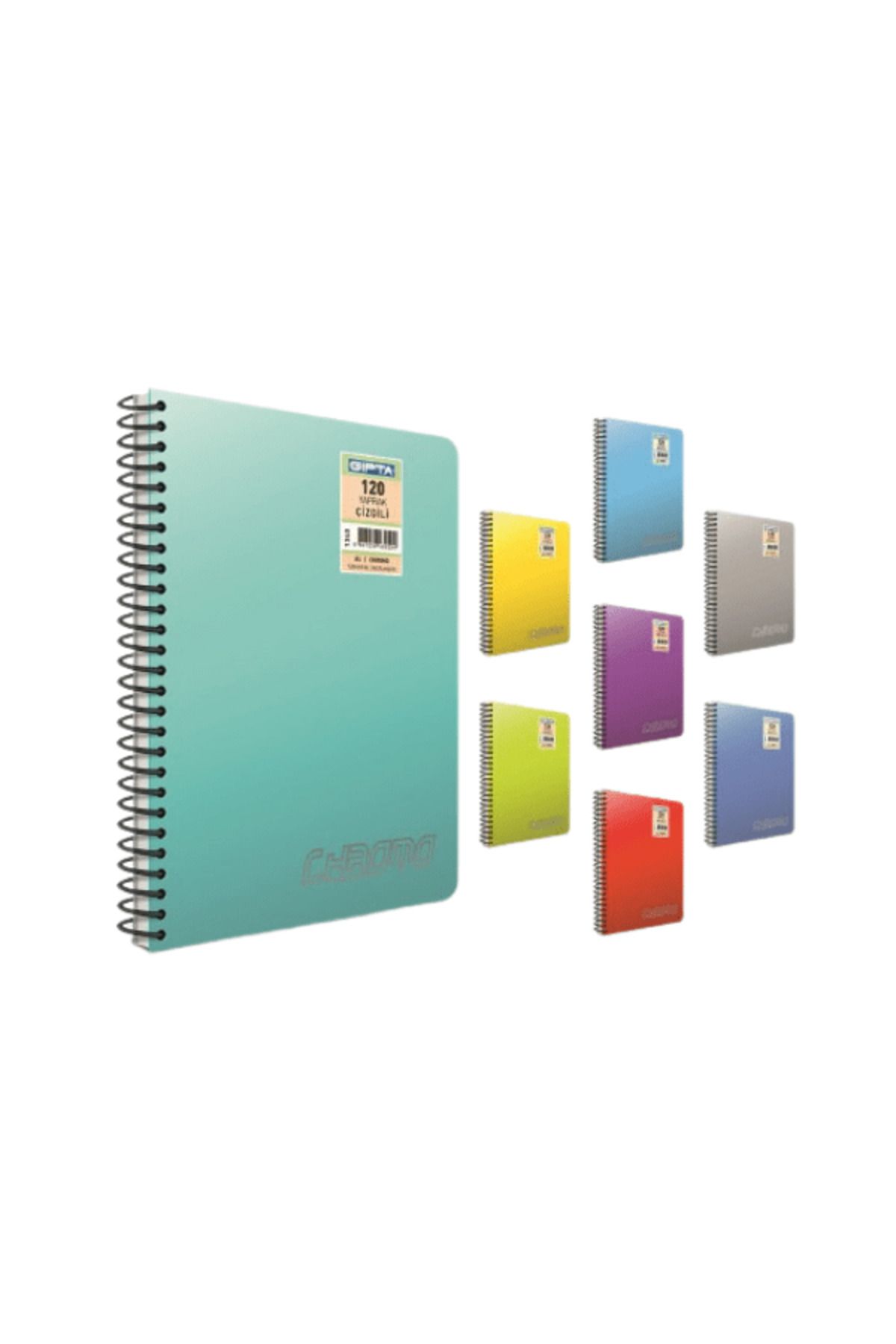 Gıpta Chromo A4 80 Yaprak Düz Spiralli PP Kapak Defter