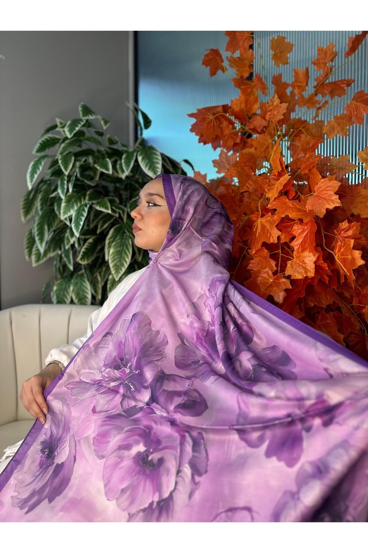 Oxygen Scarfs Rosaline Desen Pamuk İpek Şal-13000