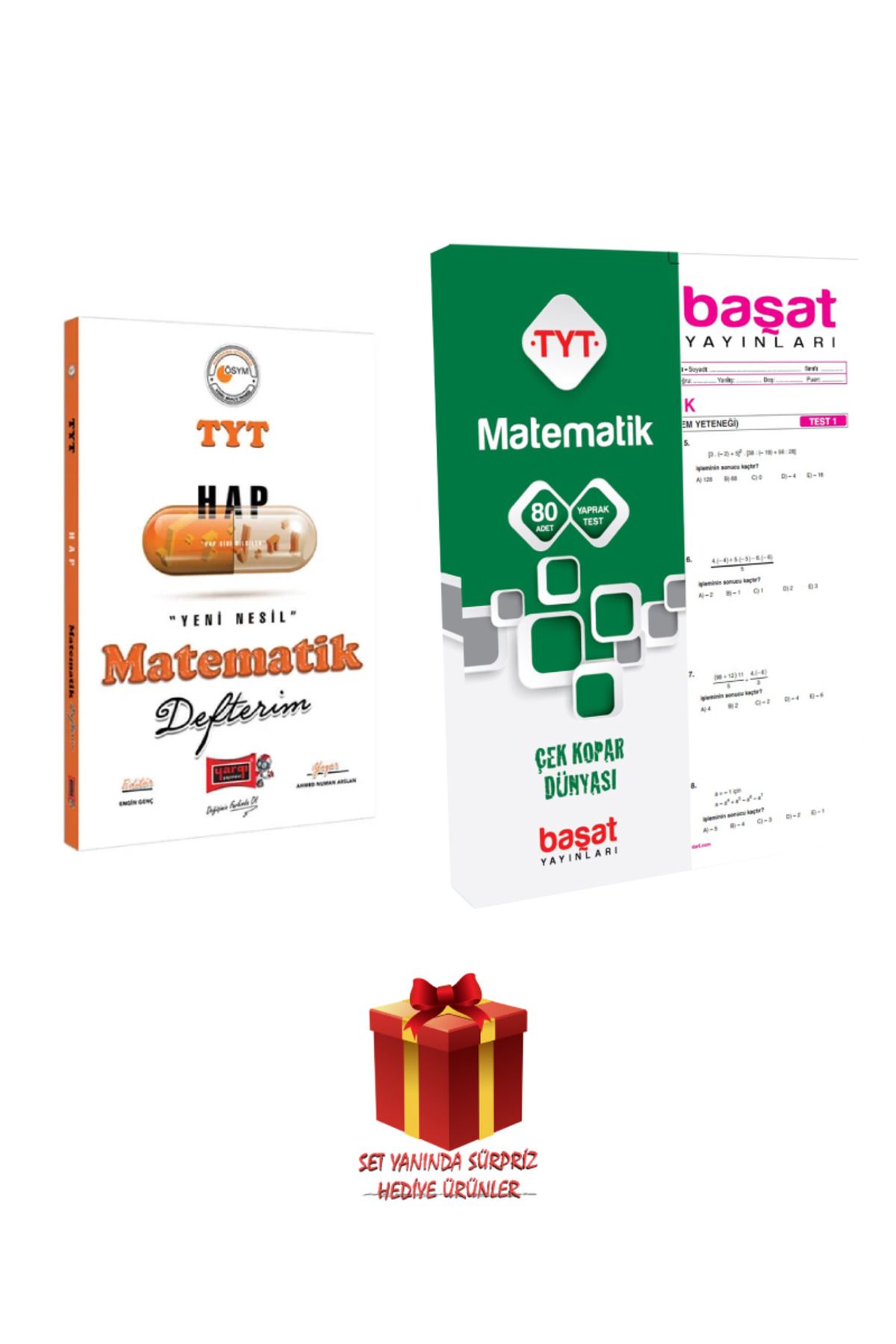 Yargı Yayınları TYT Matematik Defterim+ Başat TYT Matematik 80 Adet Yaprak Test Çek Kopar Dünyası+ Hediye