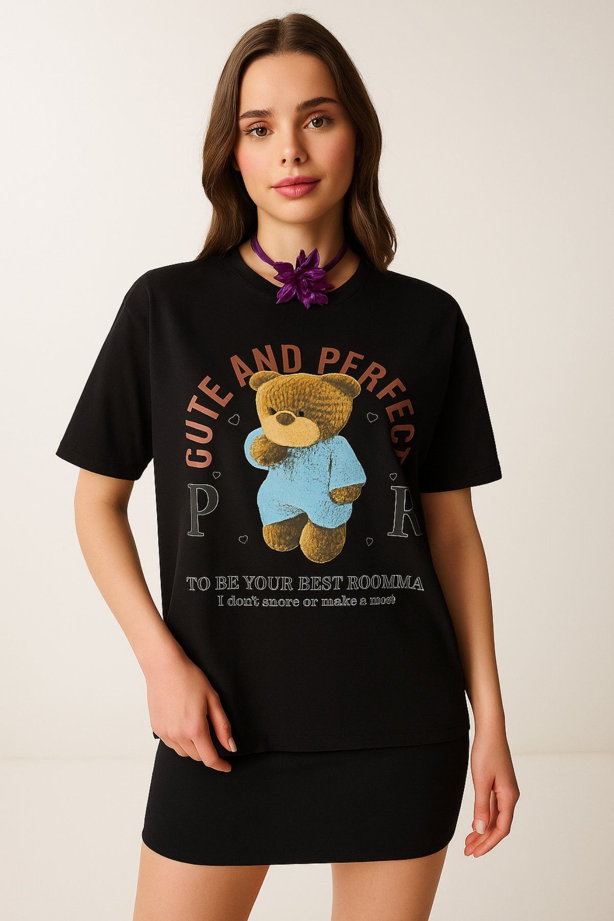 İKLİM LİFE Teddy Bear Baskılı Tshirt