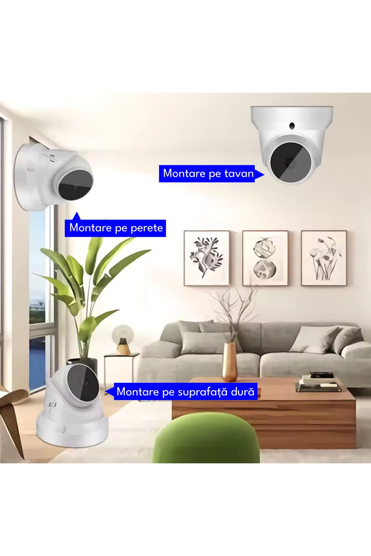 Spionescu-Surveillance camera, Q1, 3MP, 360°, Wifi, rotation, two-way communication, night vision 5