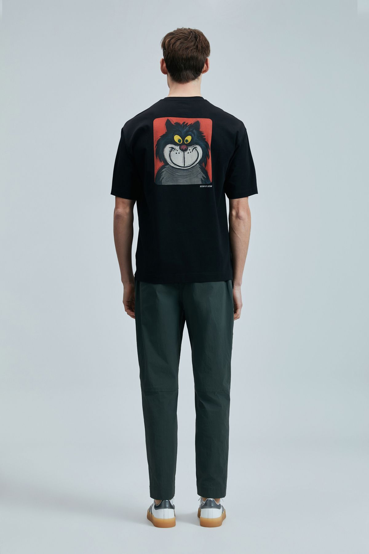 Lufian LUFİAN Nımbus Modern Grafik T- Shirt Siyah