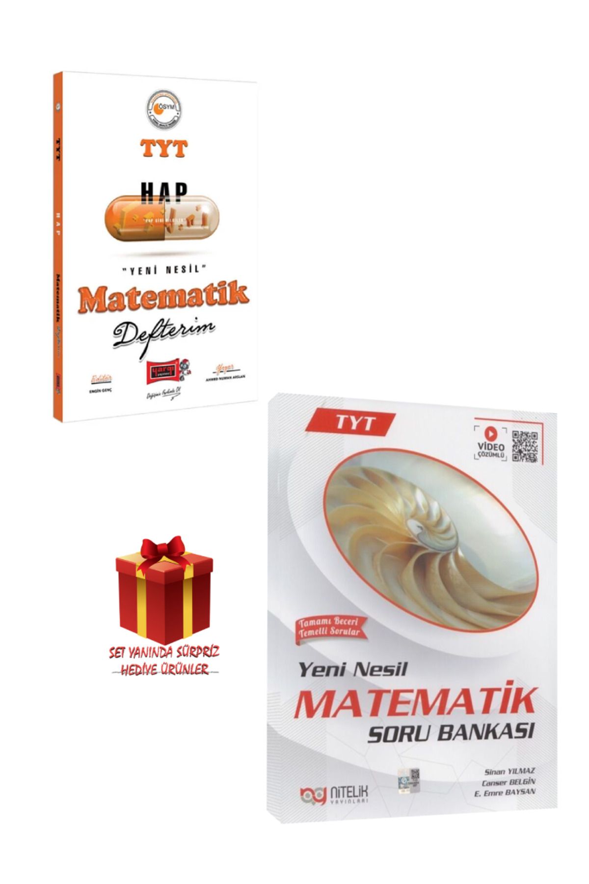Yargı Yayınları TYT Matematik Defterim+ Nitelik TYT Matematik Soru Bankası+ Hediye