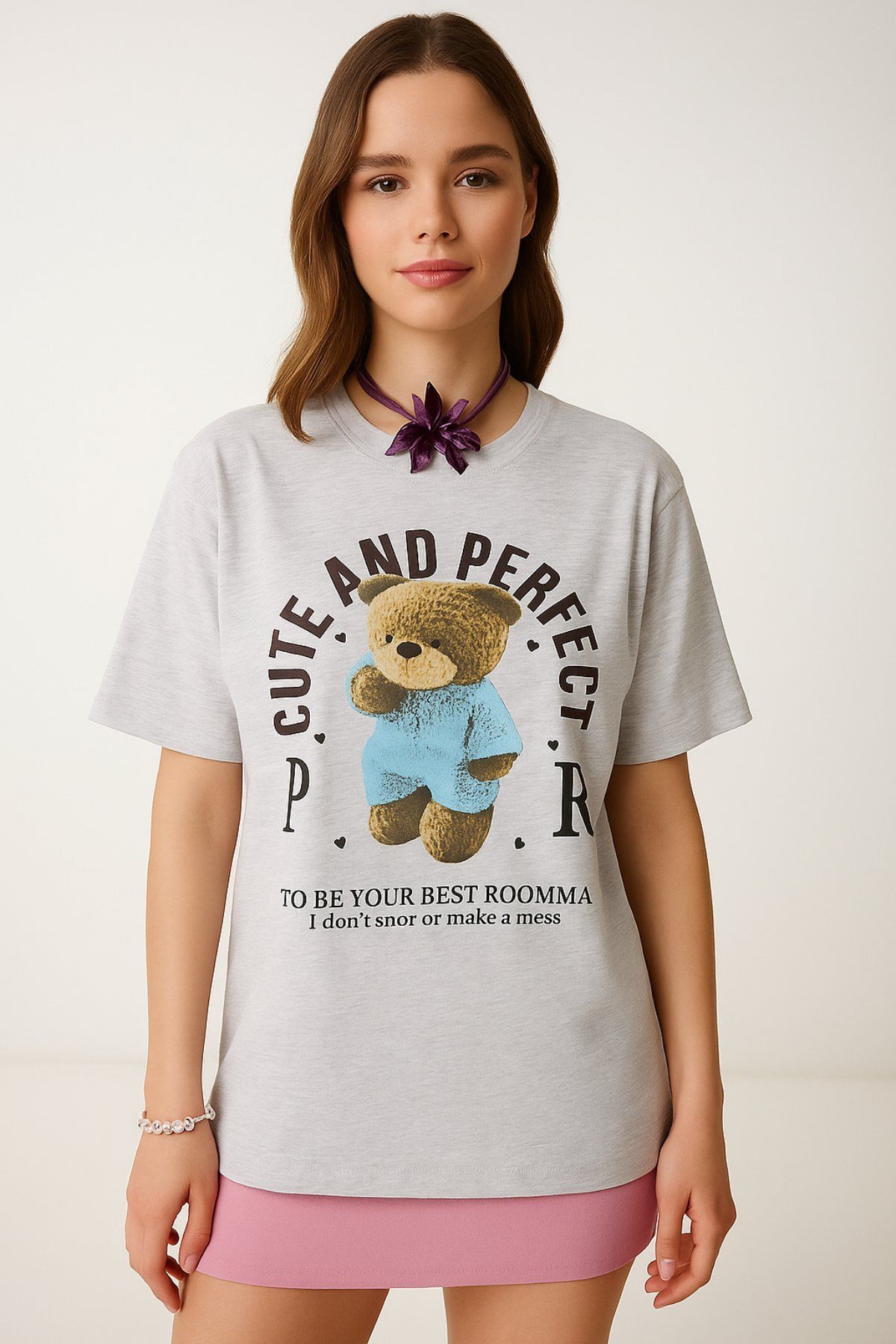 İKLİM LİFE Teddy Bear Baskılı Tshirt