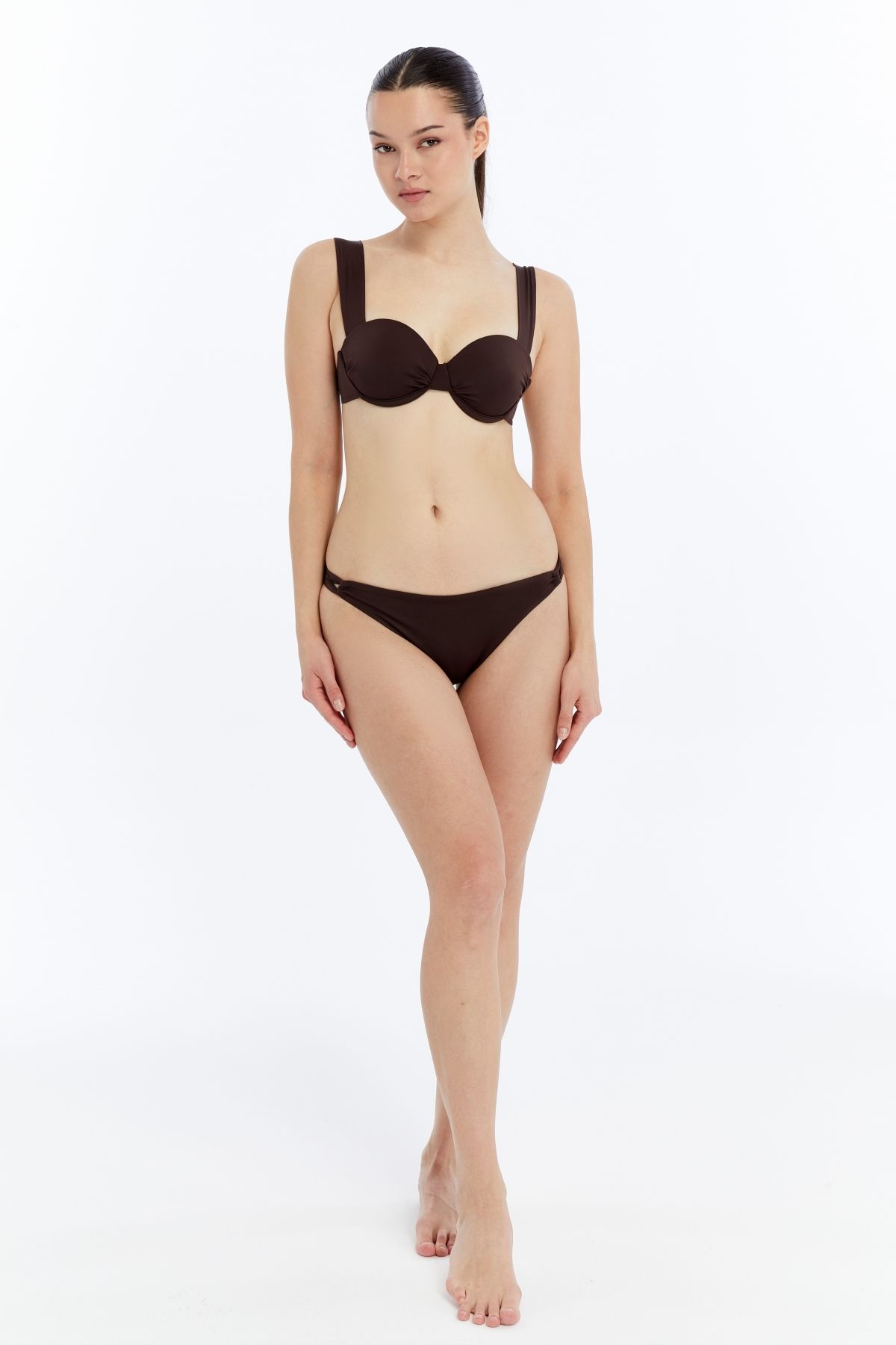 LOVELY THINGS EVE YANI DETAYLI BİKİNİ ALT - Kahverengi Renk