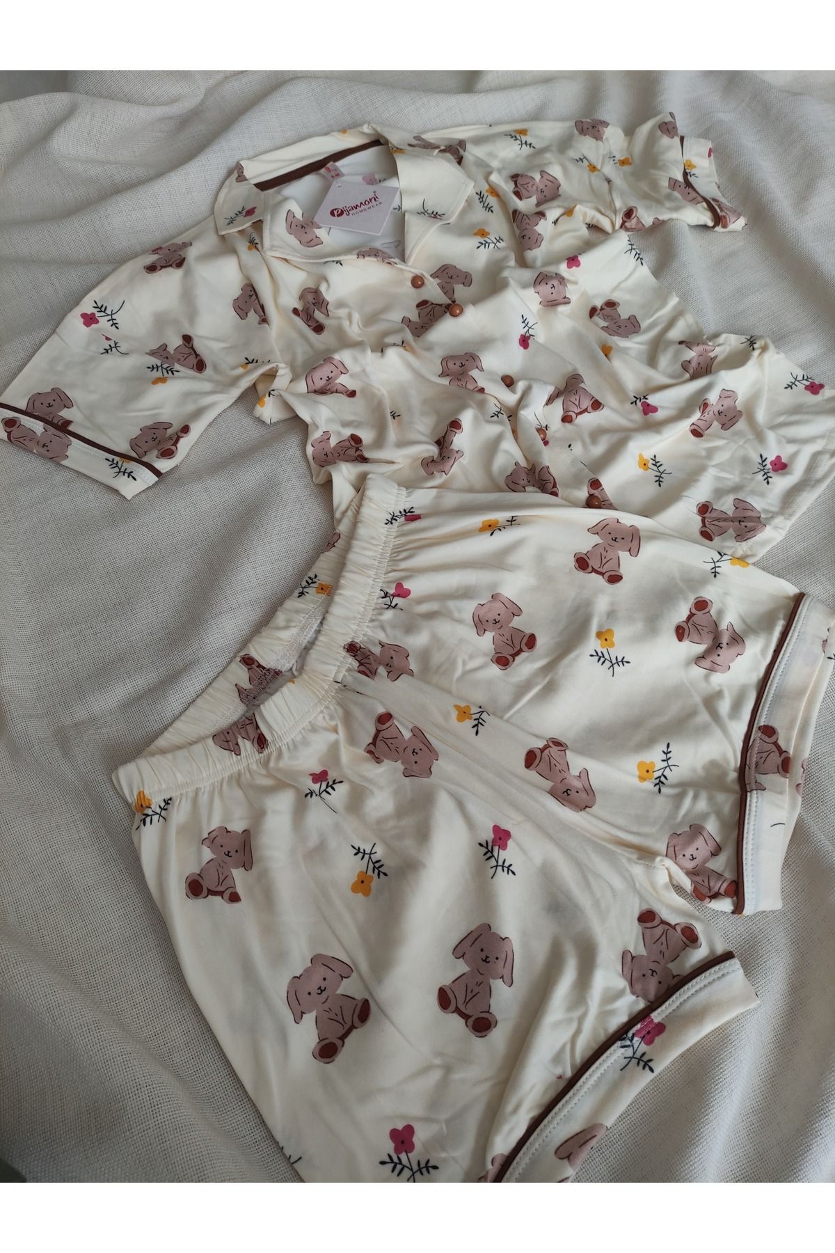 Pijamoni PİJAMONİ MİLAN KUMAŞ KADIN PİJAMA TAKIMI 7518 - SM/L/XL/XXL