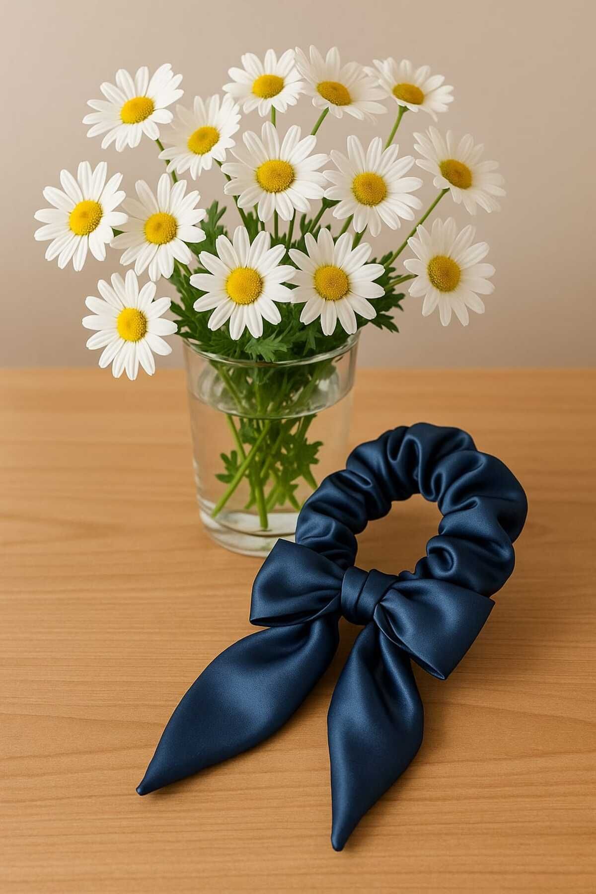 No Name Atelier Saten Saçı Acıtmayan şık Lastikli Scrunchie Toka