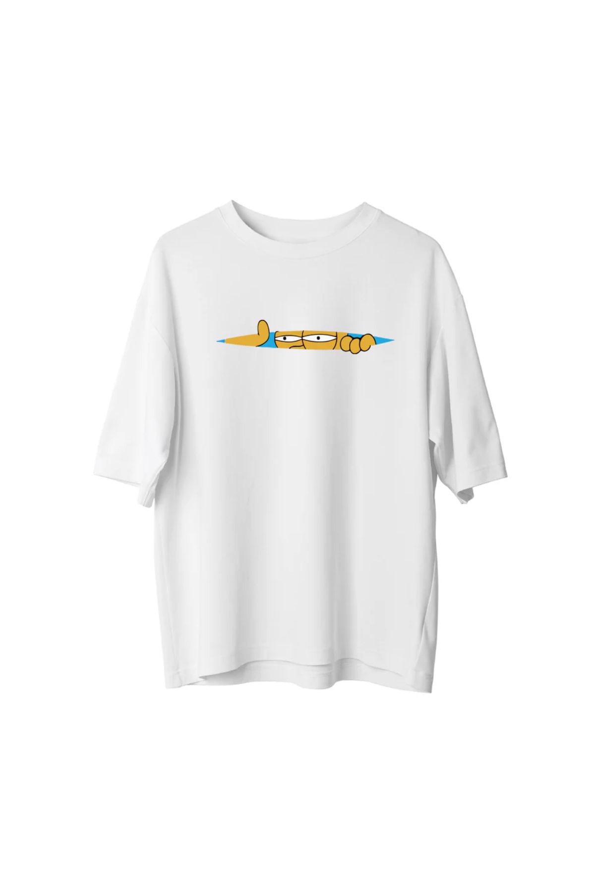 Koklonmoda Büyük Beden Unisex Simpson Baskılı Oversize T-Shirt