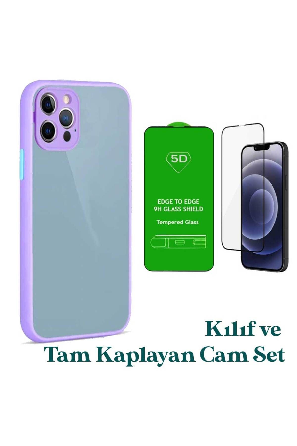 Smart Tech Apple iPhone 12 Pro Uyumlu Montreal Kılıf Ve Tam Kaplayan Cam Set