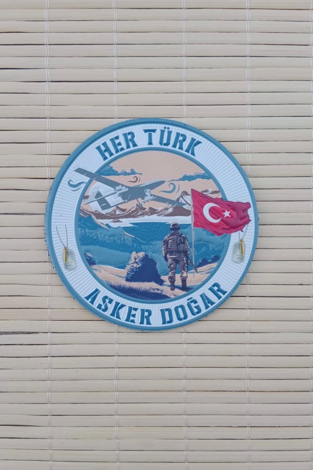 İZMİR ASKERİ MALZEME Her Turk Asker Dogar 3d TPU Termoplastik Silikon Kabartma Arma Pec Patch