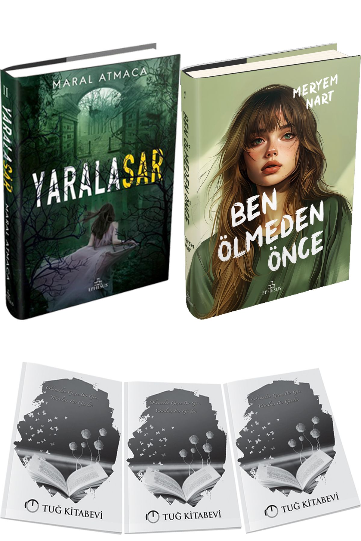 Ephesus Yayınları Yaralasar 2 Ciltli ve Ben Ölmeden Önce Ciltli + Hediyeli