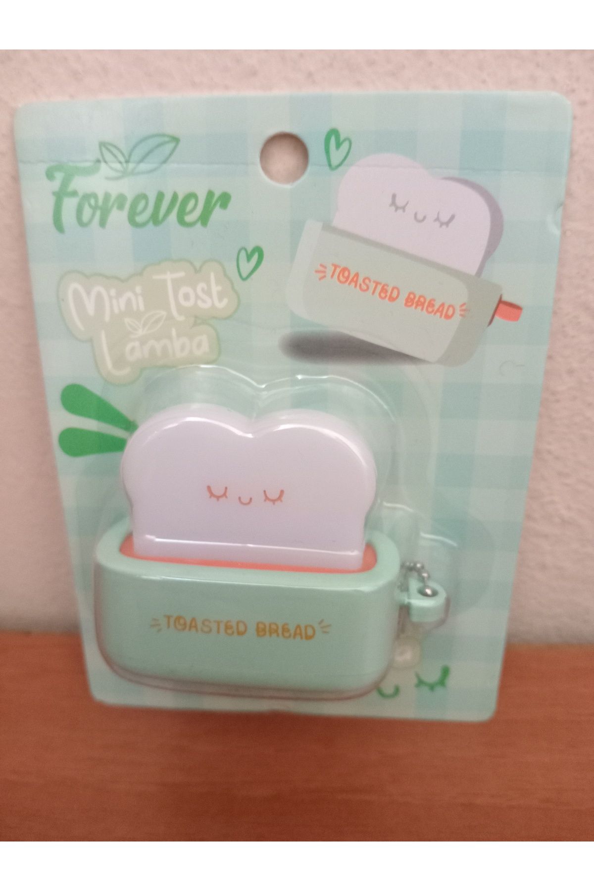 Müjde Tuhafiye Forever Işıklı Mini Tost Lamba Anahtarlık - Yeşil