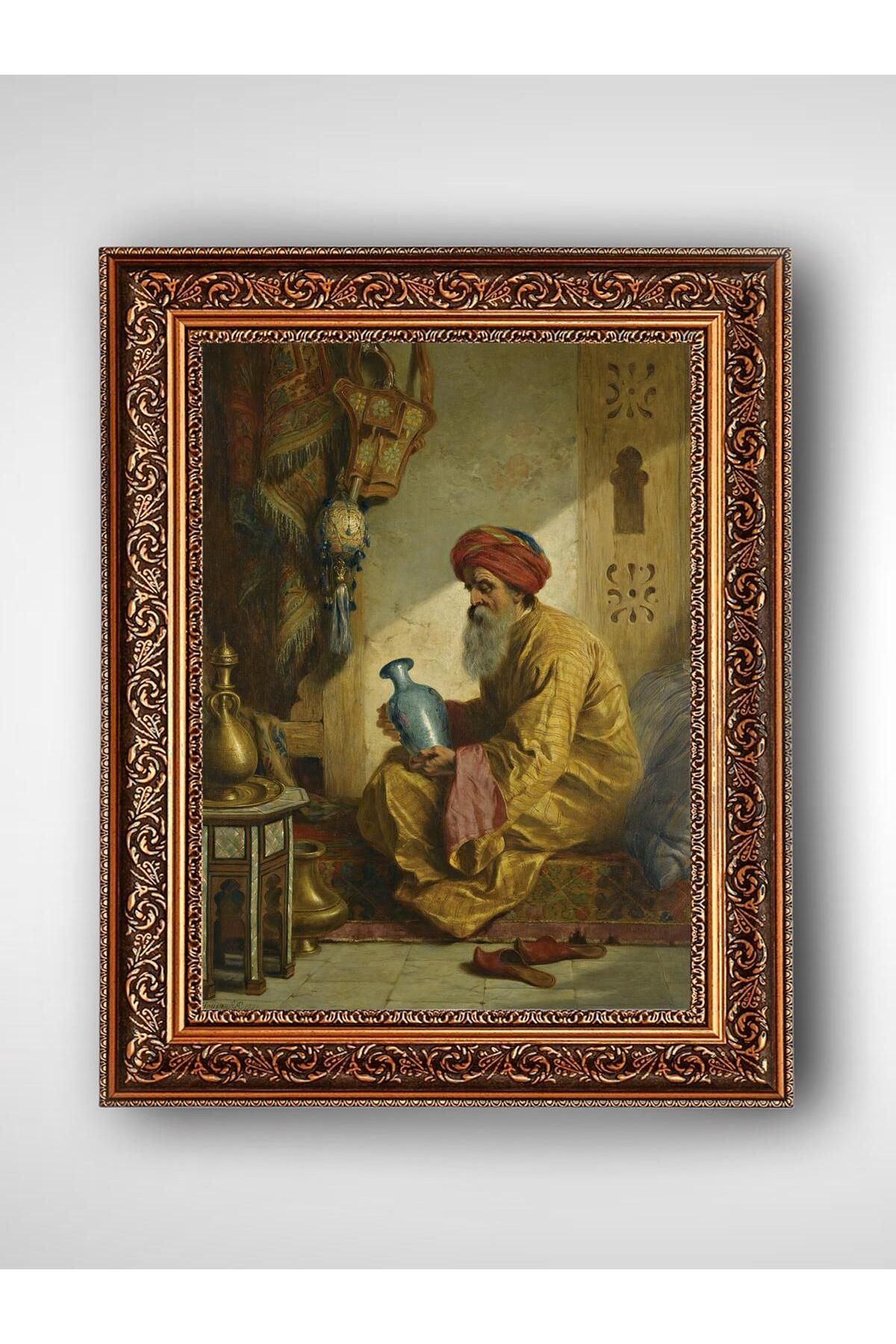 WoodyArts Vazo İncelemek - Altın Renkli Vintage Çerçeve