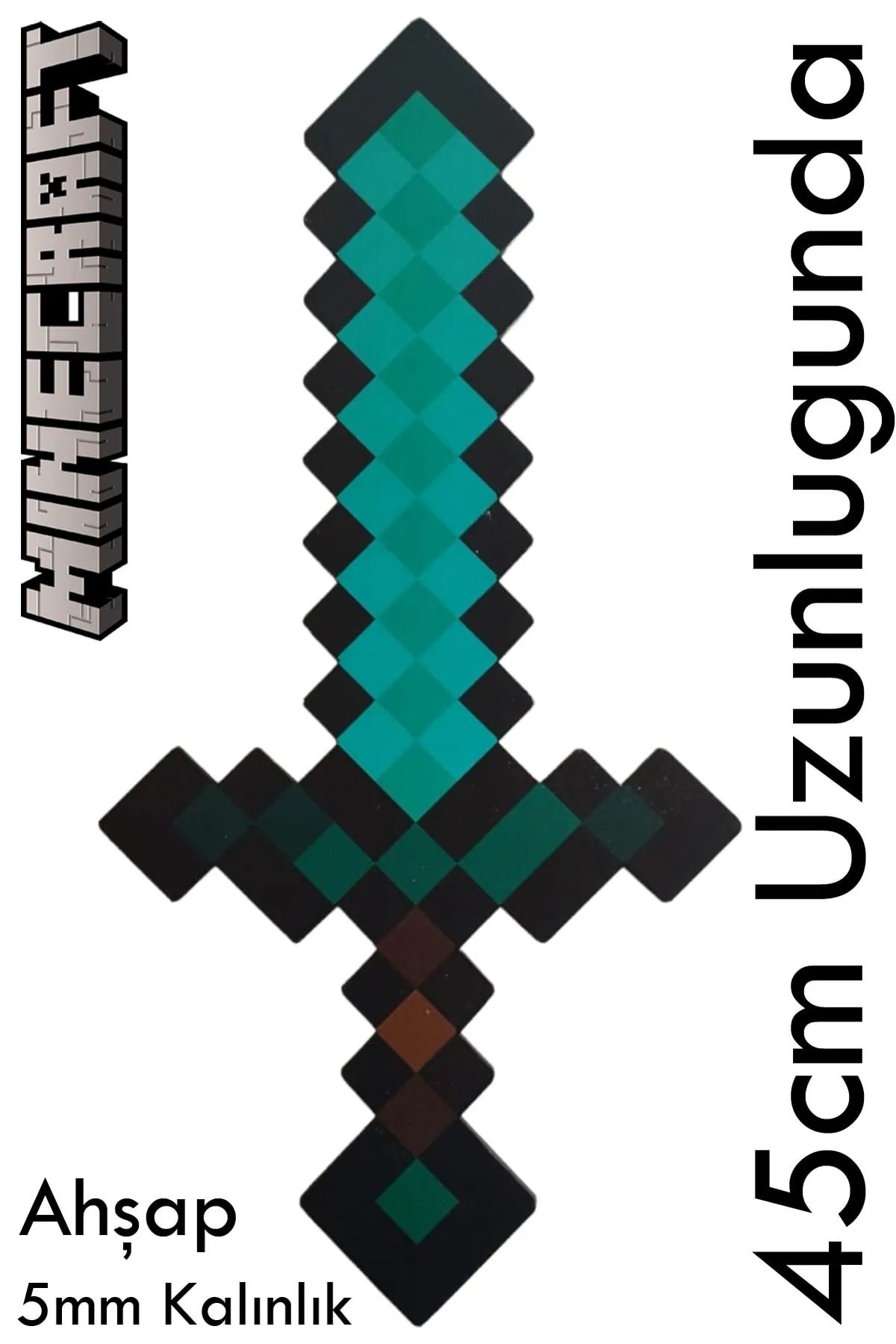 Deposundan Al Ahşap Minecraft Balta Kılıç Set figür oyuncak
