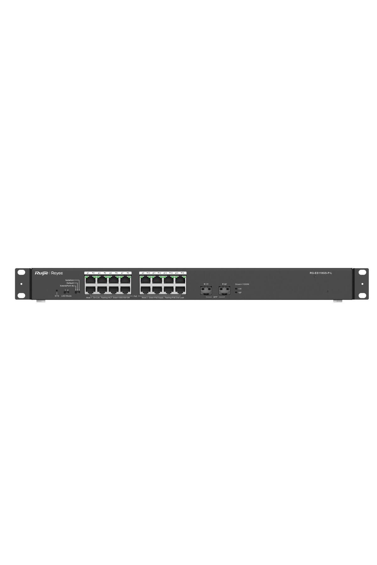RUIJIE RUİJİE-REYEE RG-ES118GS-P-L 18XGE F.GIGABIT 247W POE SWİTCH