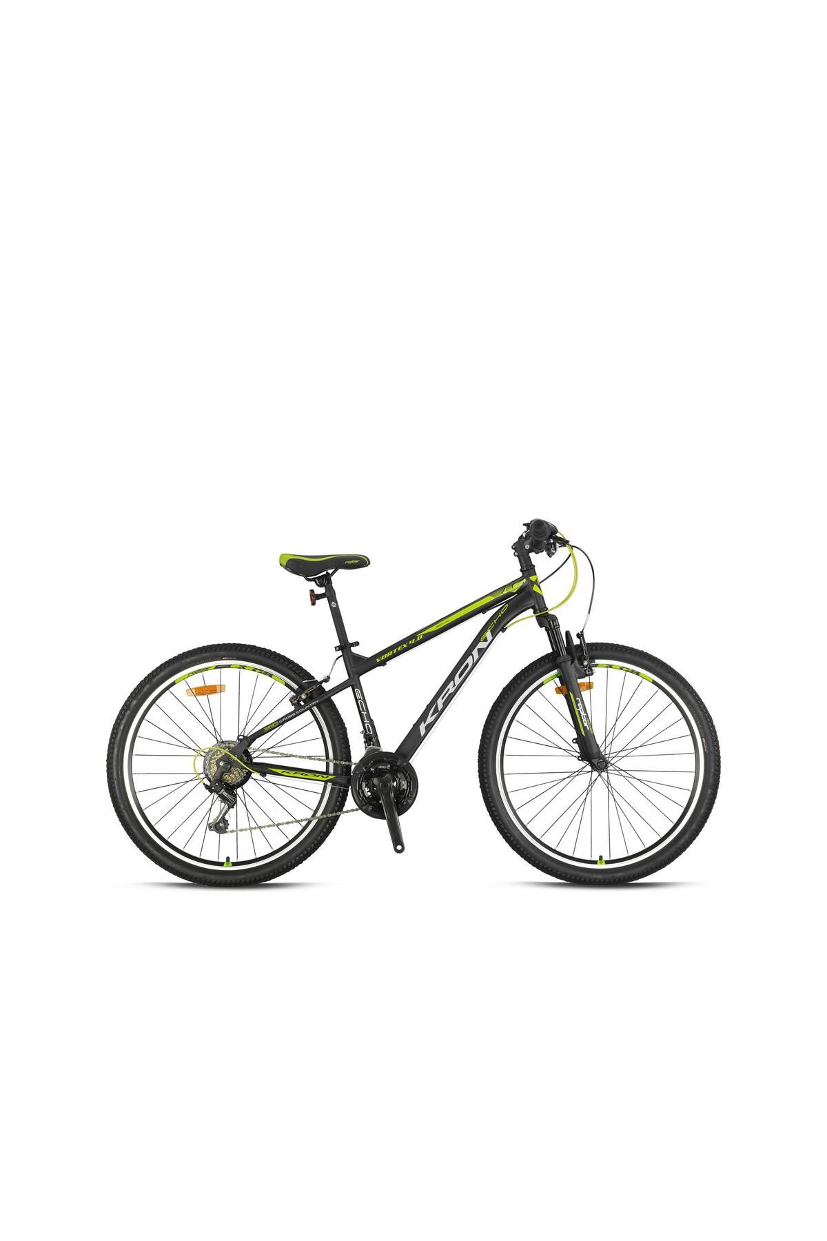 Kron VORTEX 4.0 - 26 MTB - 14' - 21 Vites - M.DISC - Mat Siyah-Gri/Neon Sarı