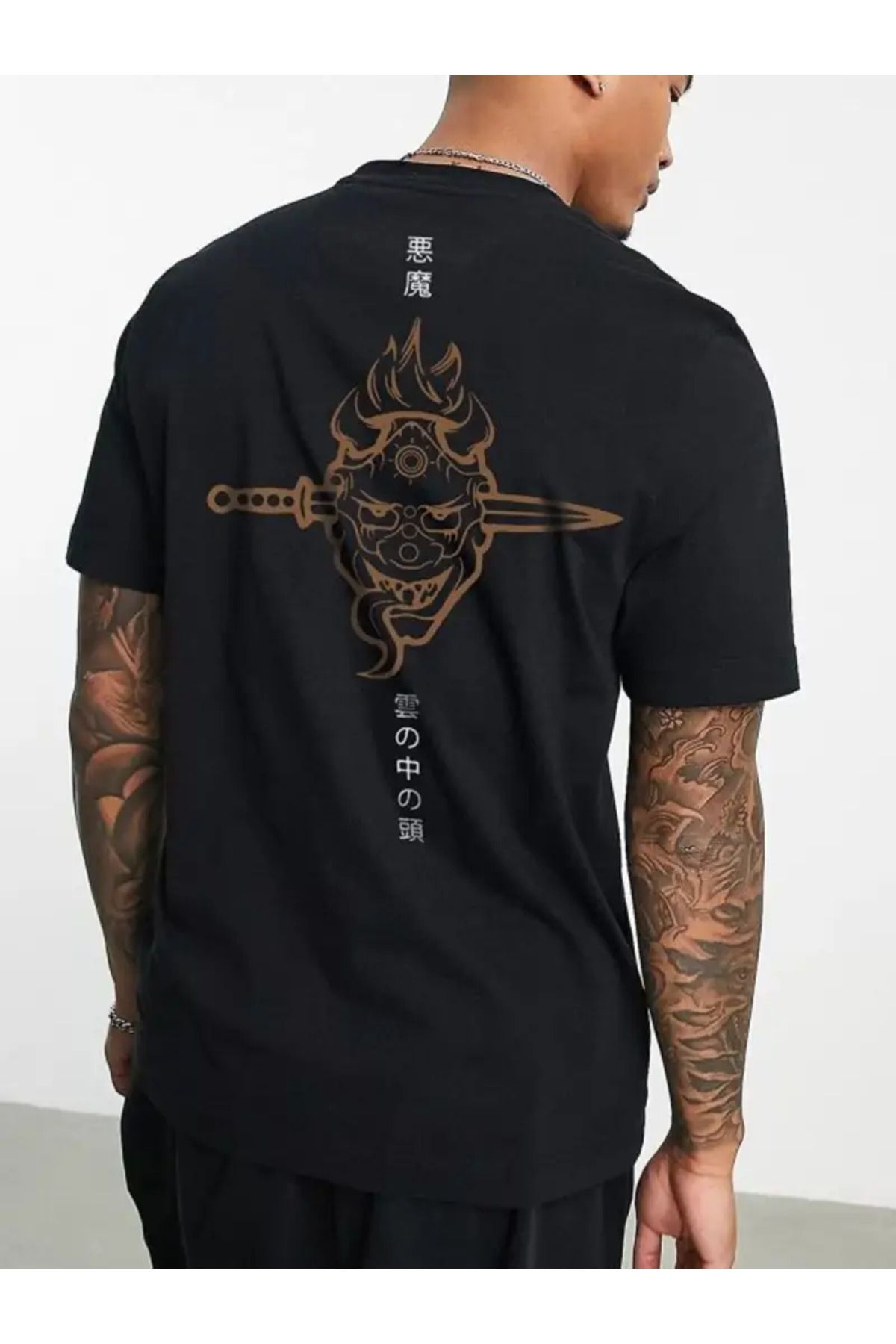 CLASİVA Unisex Devil Oversize Bisiklet Yaka T-shirt