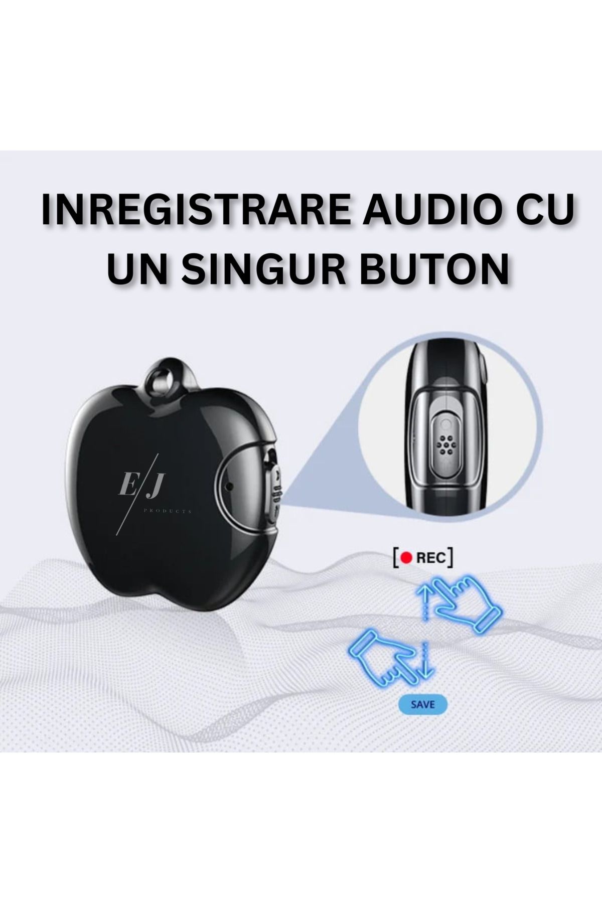 Spionescu-Mini keychain voice recorder, Q36, 16 GB, 20 hours of autonomy, 192 hours of recording storage 4