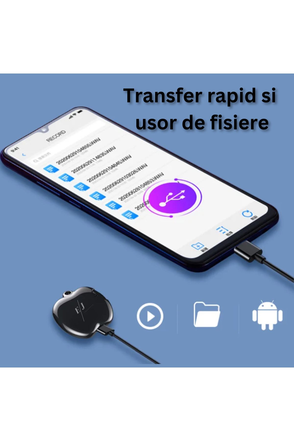 Spionescu-Mini keychain voice recorder, Q36, 16 GB, 20 hours of autonomy, 192 hours of recording storage 7