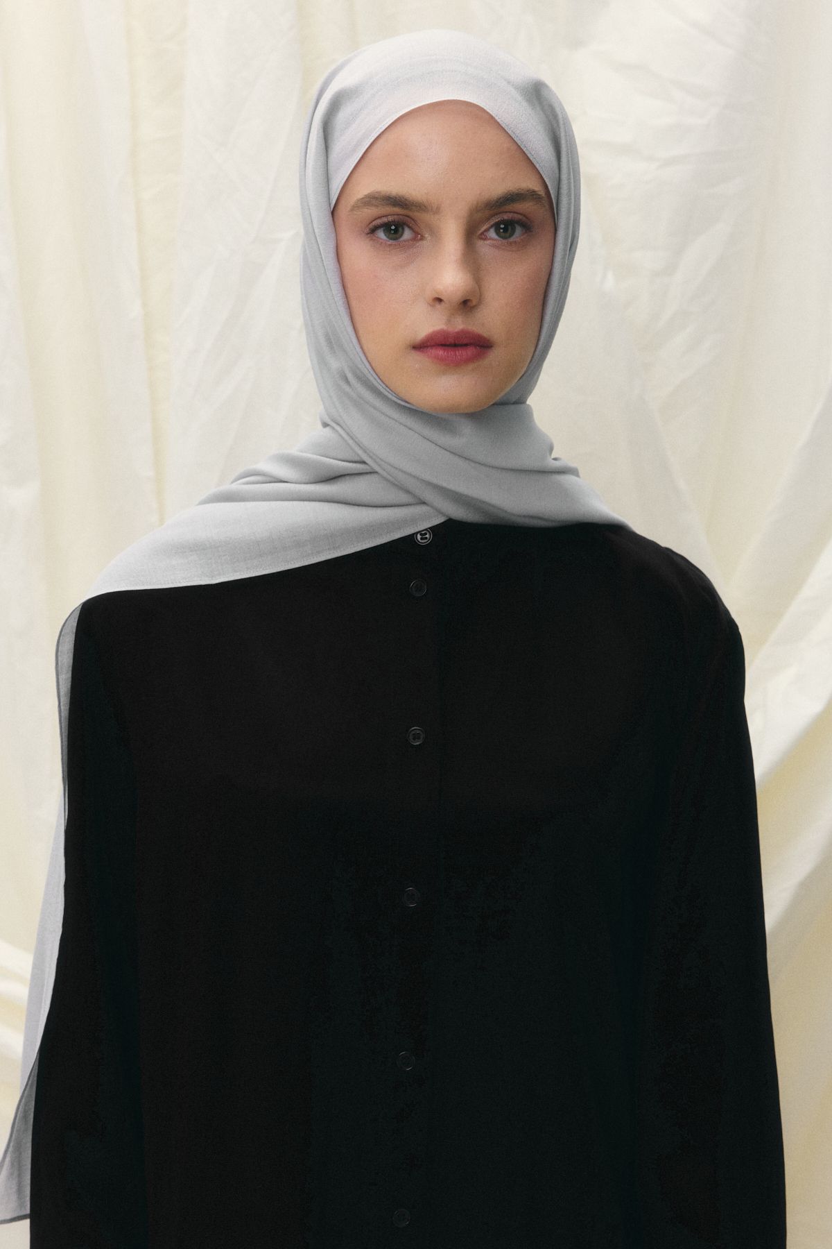 FENZA SCARF Paris İpeği Şal - Koyu Gri