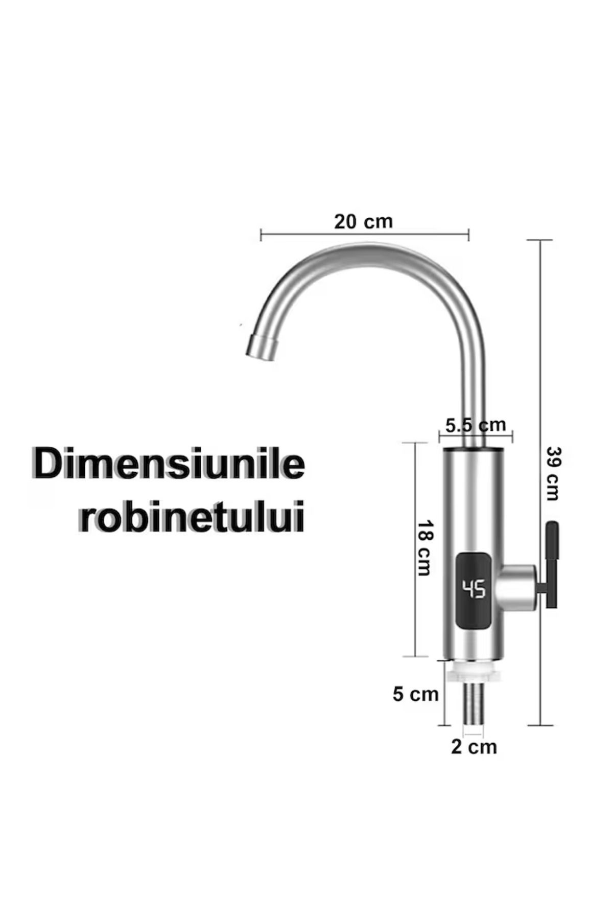 OEM-Instant Electric Faucet APF® 3000W, LCD Display, 360° Rotation + Self-Adhesive Support 11