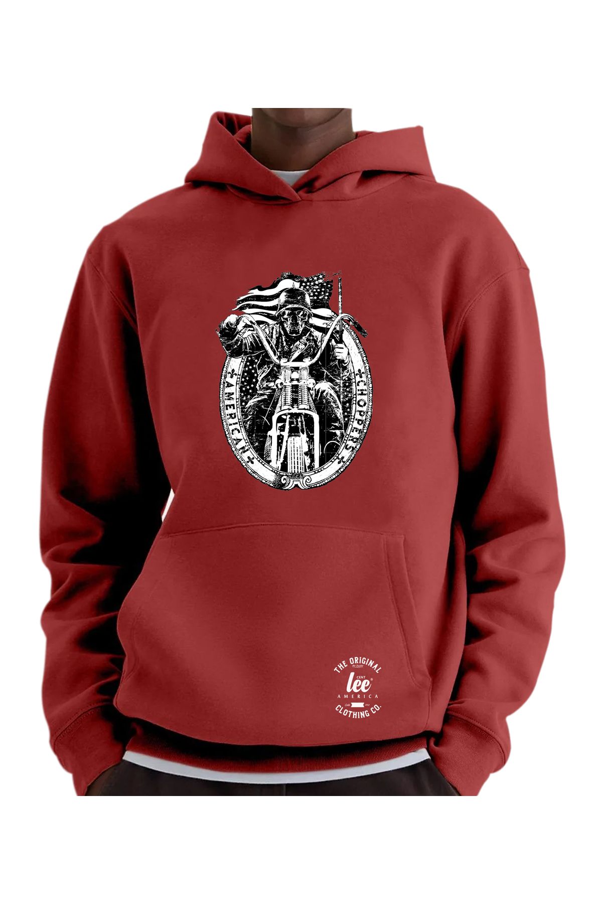 centlee america kapüşonlu sweatshirt erkek unisex spor oversize kalıp uzun kollu