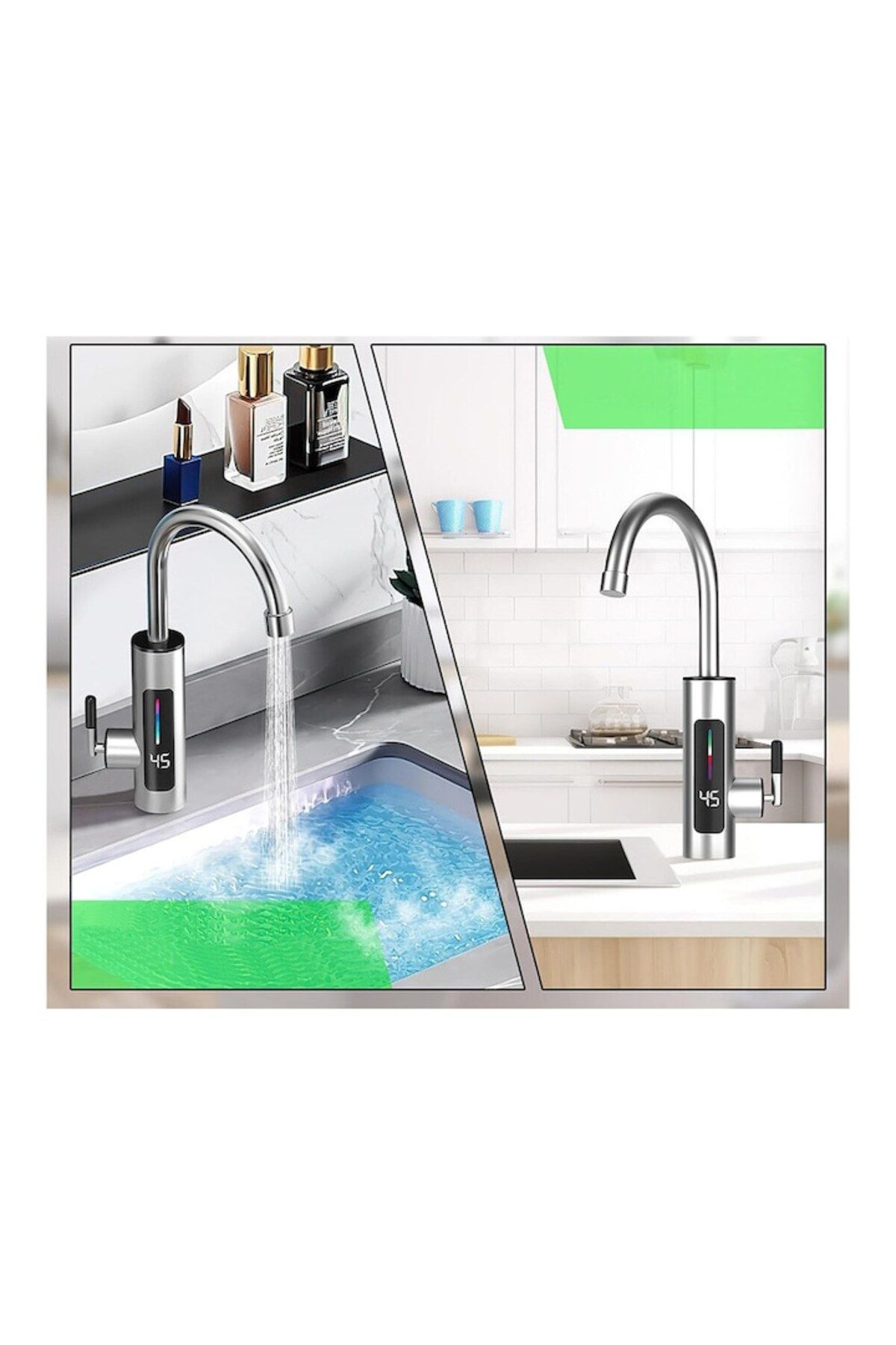 OEM-Instant Electric Faucet APF® 3000W, LCD Display, 360° Rotation + Self-Adhesive Support 9