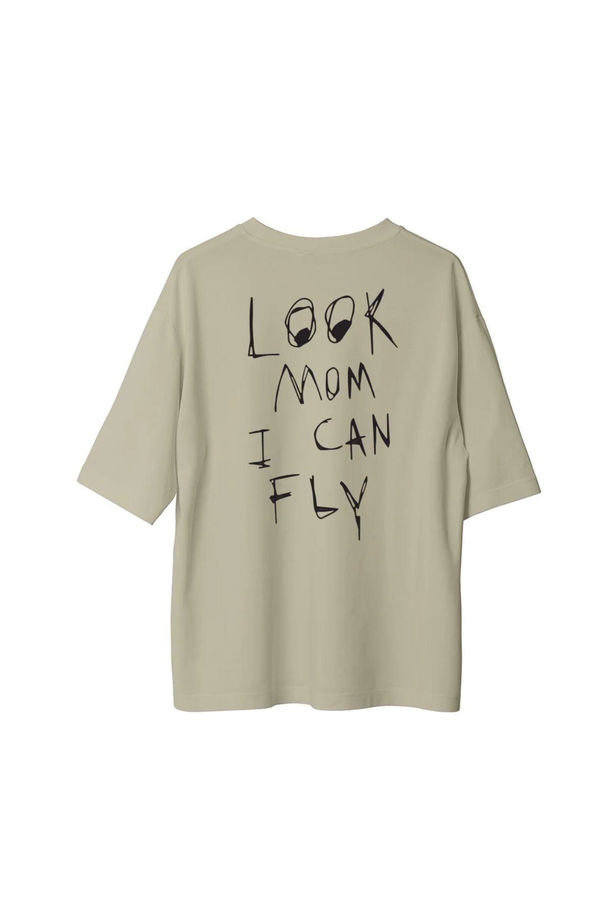 Koklonmoda Unisex Look Mom Baskılı Oversize T-Shirt