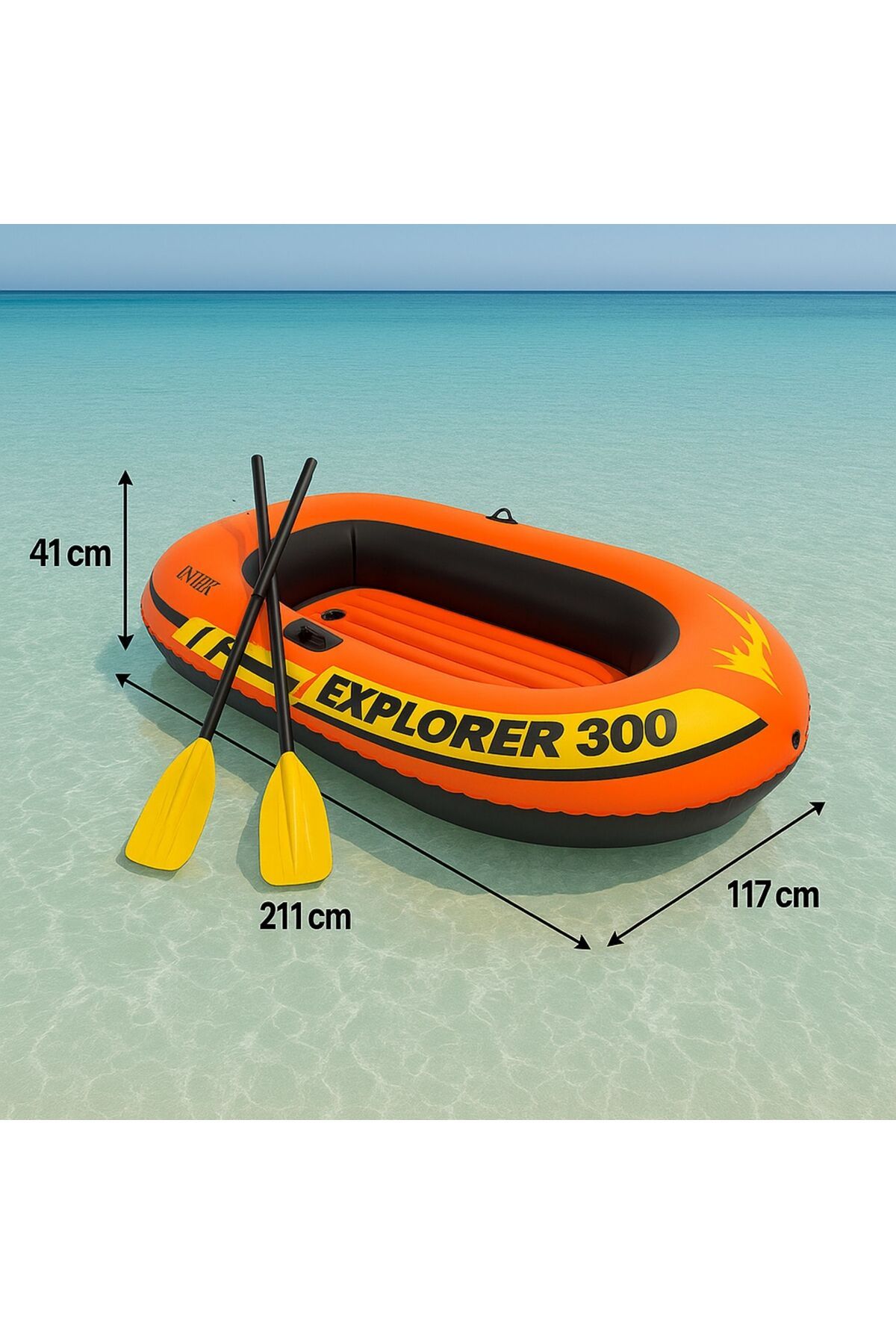 NUNU Explorer 300 Bot+Kürek+Pompa Set