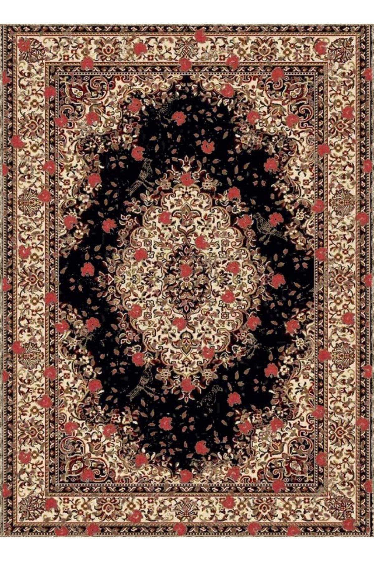 Rugs Modern Halı Kemal Koleksiyonu Koyu Tonlar Etnik Çiçekler ve Geleneksel Desen Dokuma Taban Dekoratif Halı kemal69