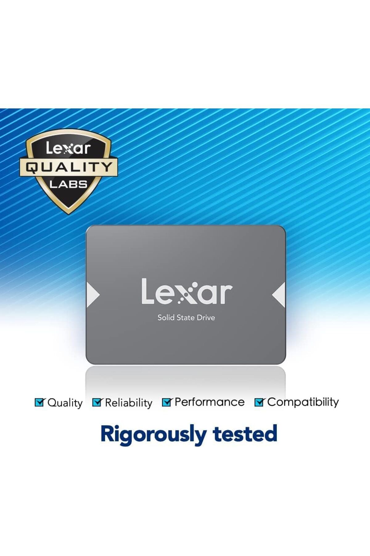 Lexar NS100 2.5" SATA III 512GB SSD, 550 MB/s'ye Kadar Okuma (LNS100-512AMZN)