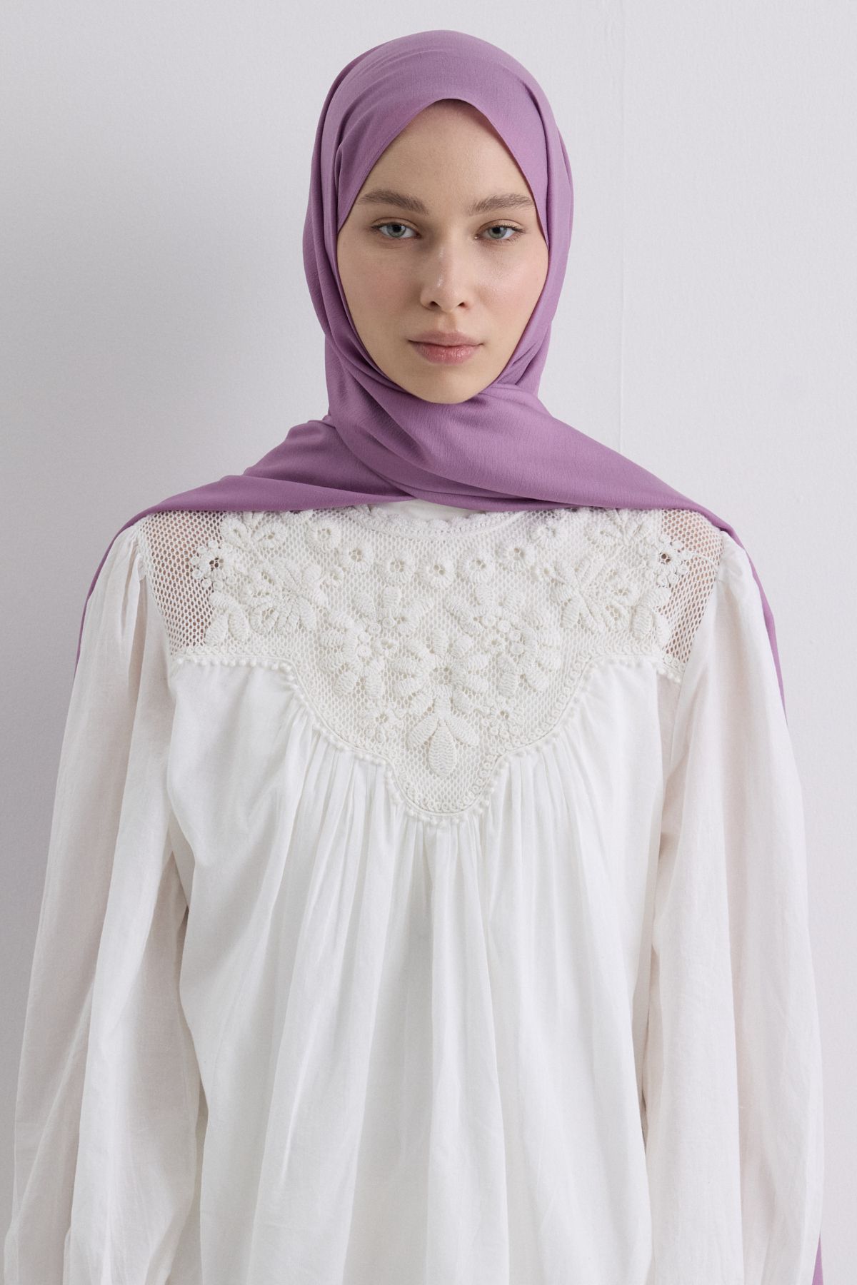 FENZA SCARF Paris İpeği Şal - Orkide Moru