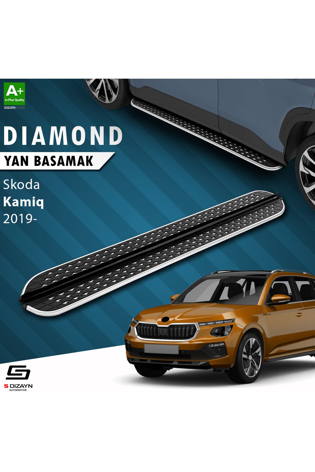 Life Tuning S-Dizayn Skoda Kamiq Diamond Krom Yan Basamak 183 Cm 2019 Üzeri A+ Kalite
