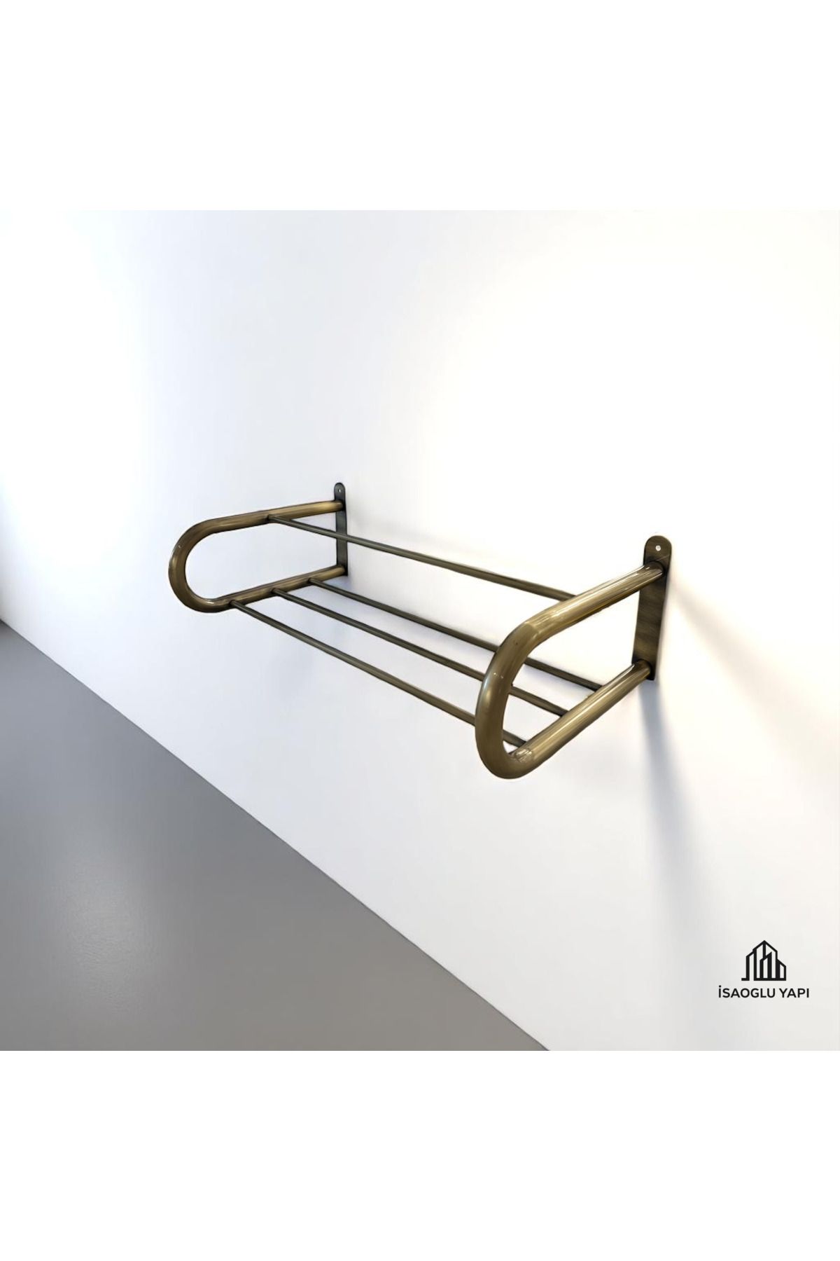 İSAOĞLU YAPI Antik Gold Havluluk Otel Tipi Raf Havluluk Premium Banyo Havluluğu Antik Gold
