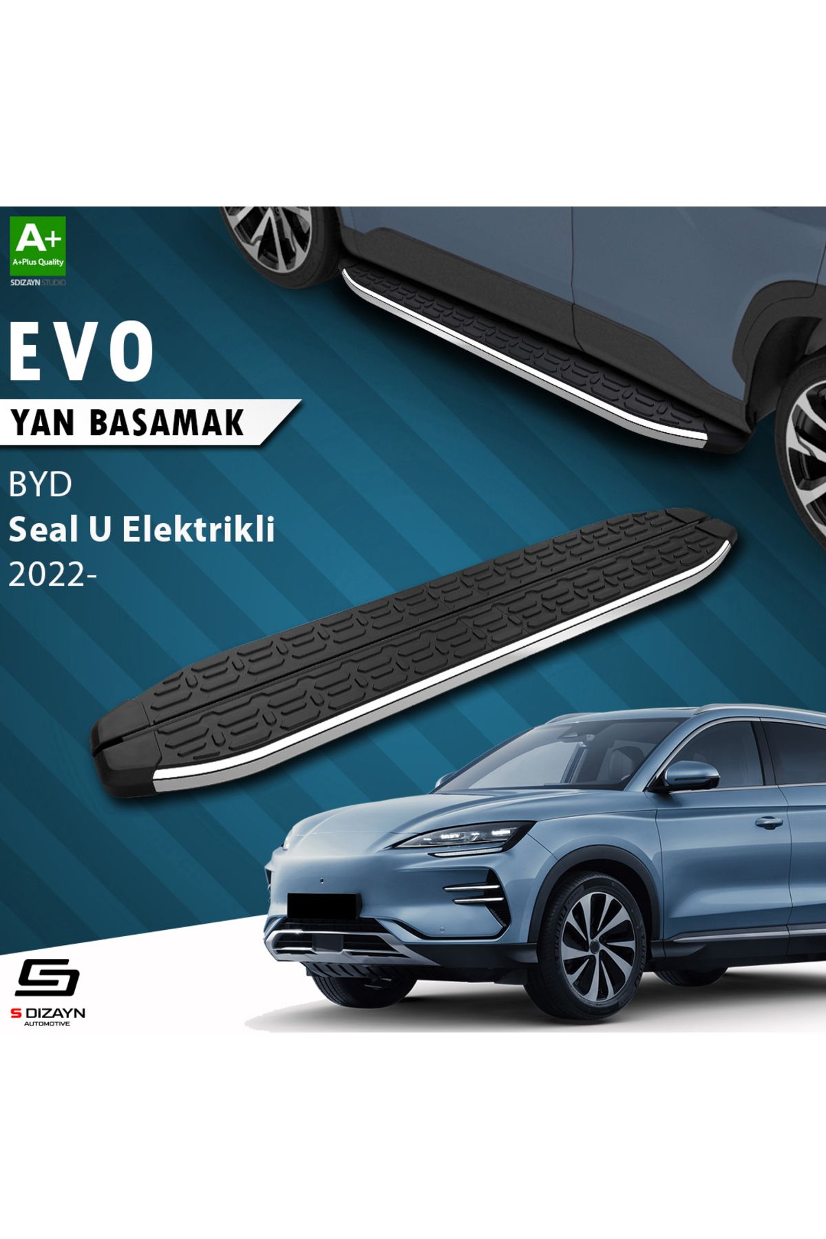 Life Tuning S-Dizayn BYD Seal U Elektrikli Evo Krom Yan Basamak 193 Cm 2022 Üzeri A+ Kalite