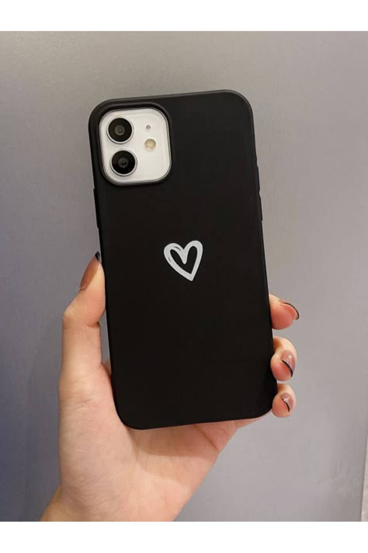 Di Aksesuar Huawei P40 Lite Beyaz Kalp Kılıf