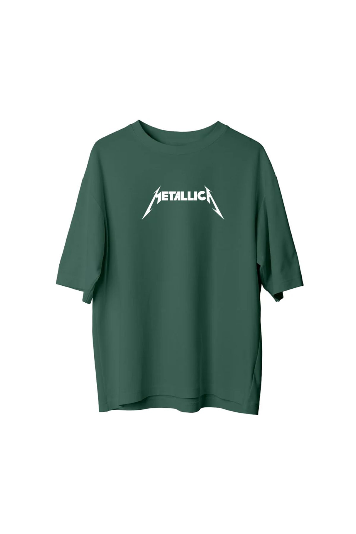 Koklonmoda Unisex Metalica Baskılı Oversize T-Shirt