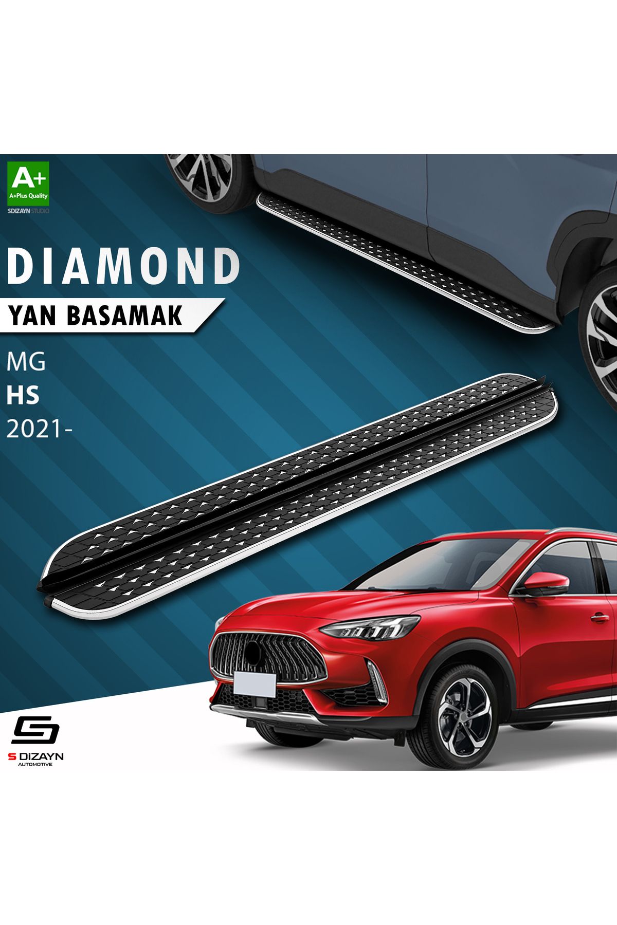 Life Tuning S-Dizayn MG HS Diamond Krom Yan Basamak 183 Cm 2021-2024 A+ Kalite