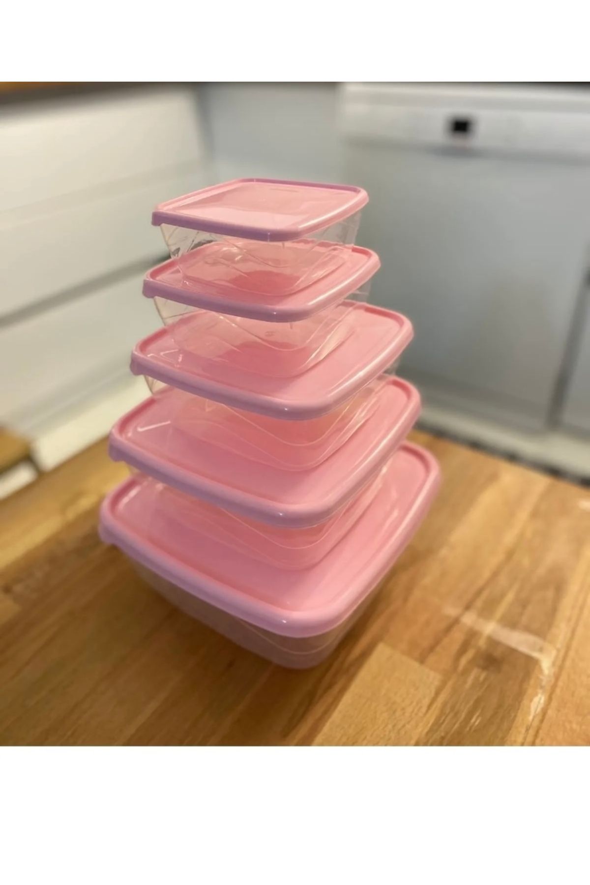 abnturk 5’Li Kare Pembe Saklama Kabı