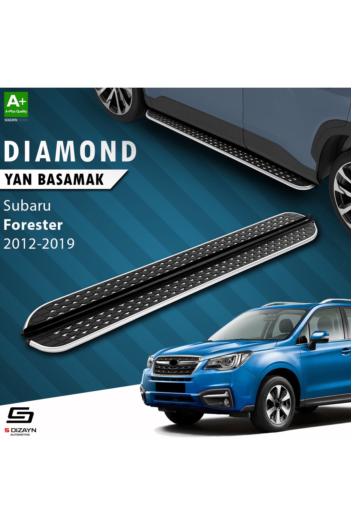 Life Tuning S-Dizayn Subaru Forester 4 Diamond Krom Yan Basamak 183 Cm 2012-2019 A+ Kalite