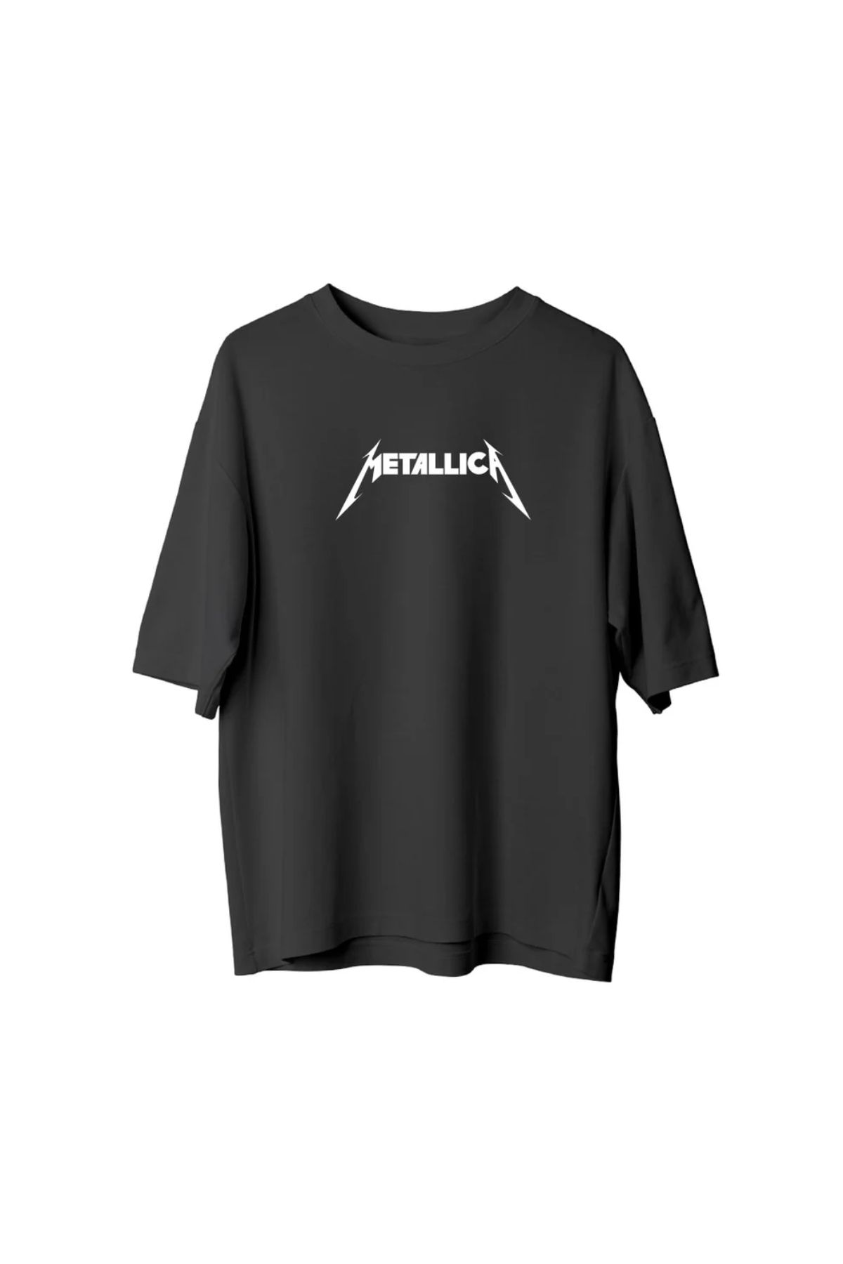 Koklonmoda Unisex Metalica Baskılı Oversize T-Shirt