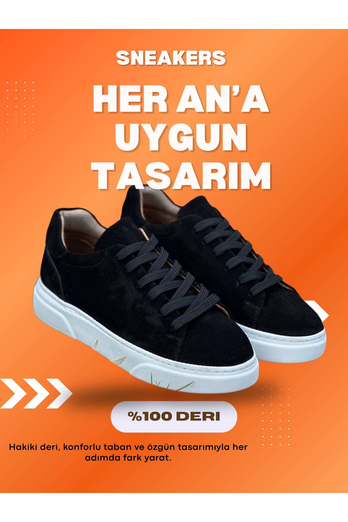shcenco Hakiki Deri Erkek Sneaker Ayakkabı – El İşçiliği ve Konforlu Taban