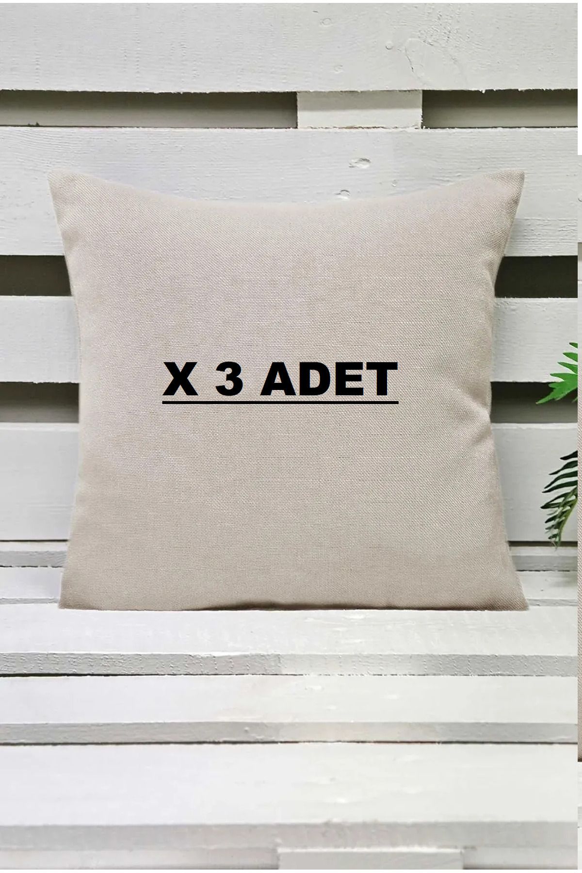 Belomia Home Collection Kırlent Kılıfı Krem 40x40 Cm 3 Adet