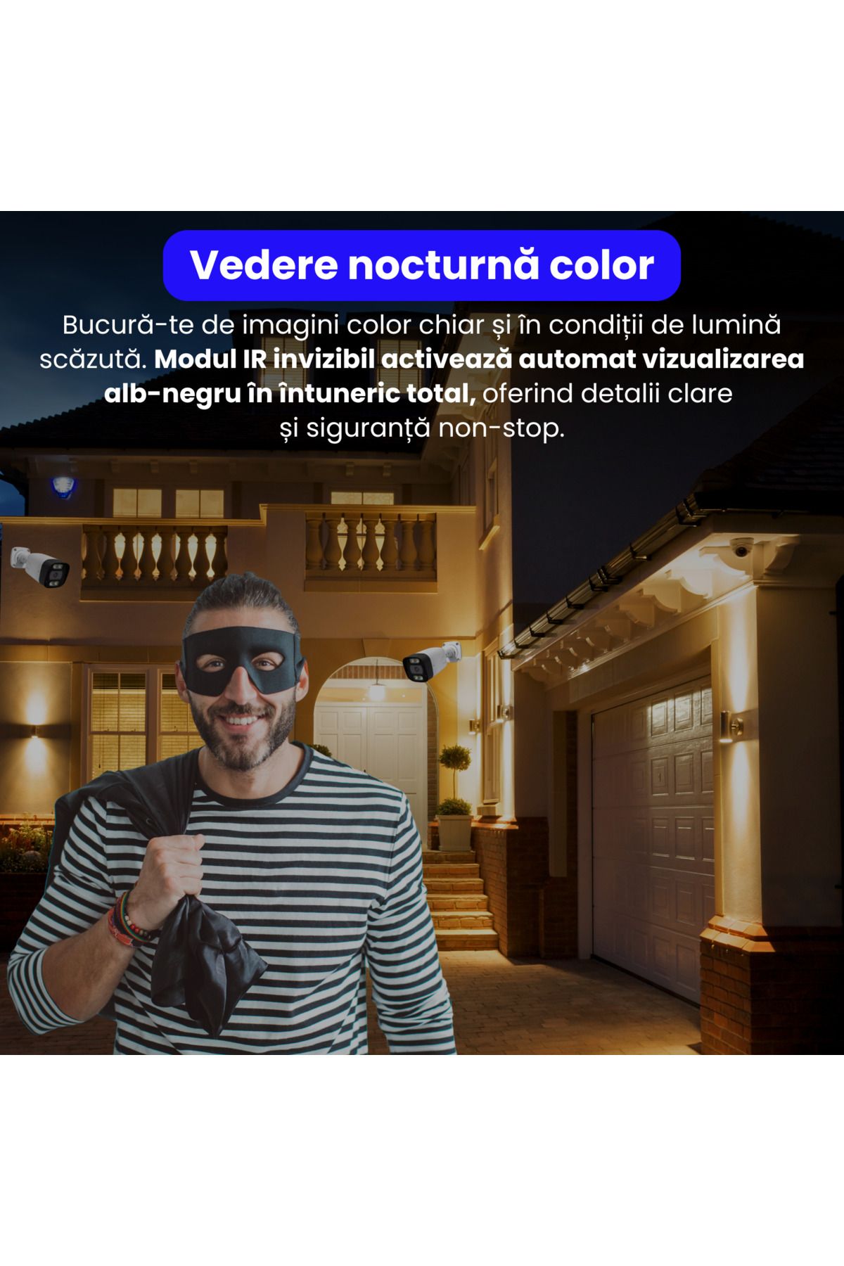 Spionescu-Complete 4K surveillance kit with DVR and 4 outdoor cameras, PK-8HB718, AI facial detection 3