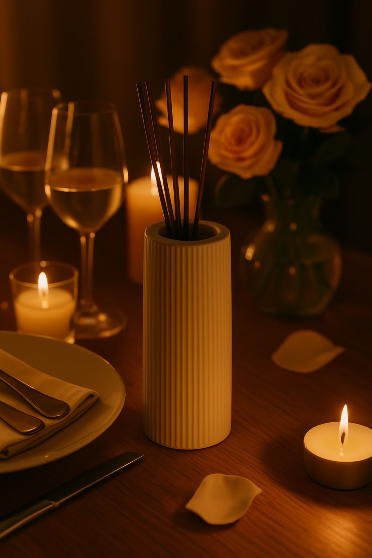 Tomris Maison Minimal Vazo - Dekoratif Masa Üstü Mini Vazo