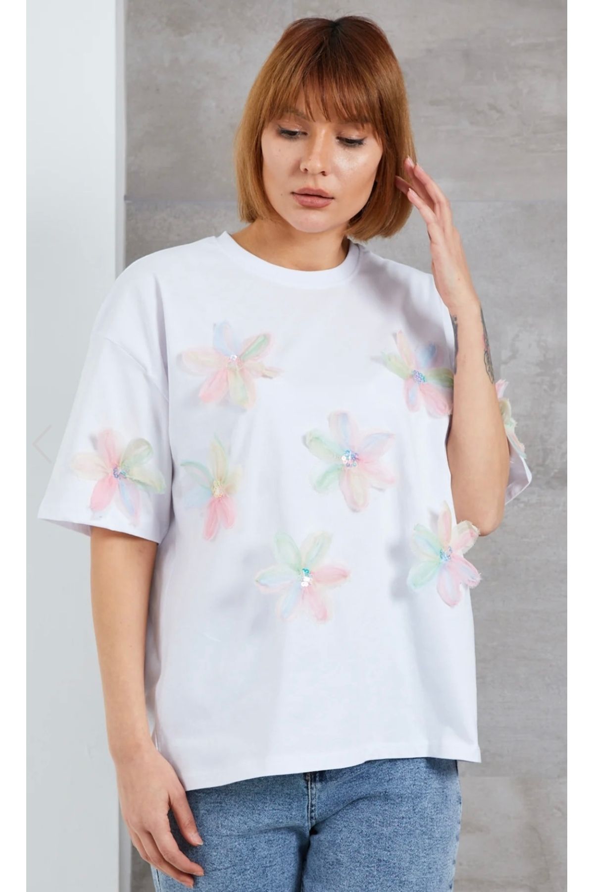 zenne Çiçekli Tshirt