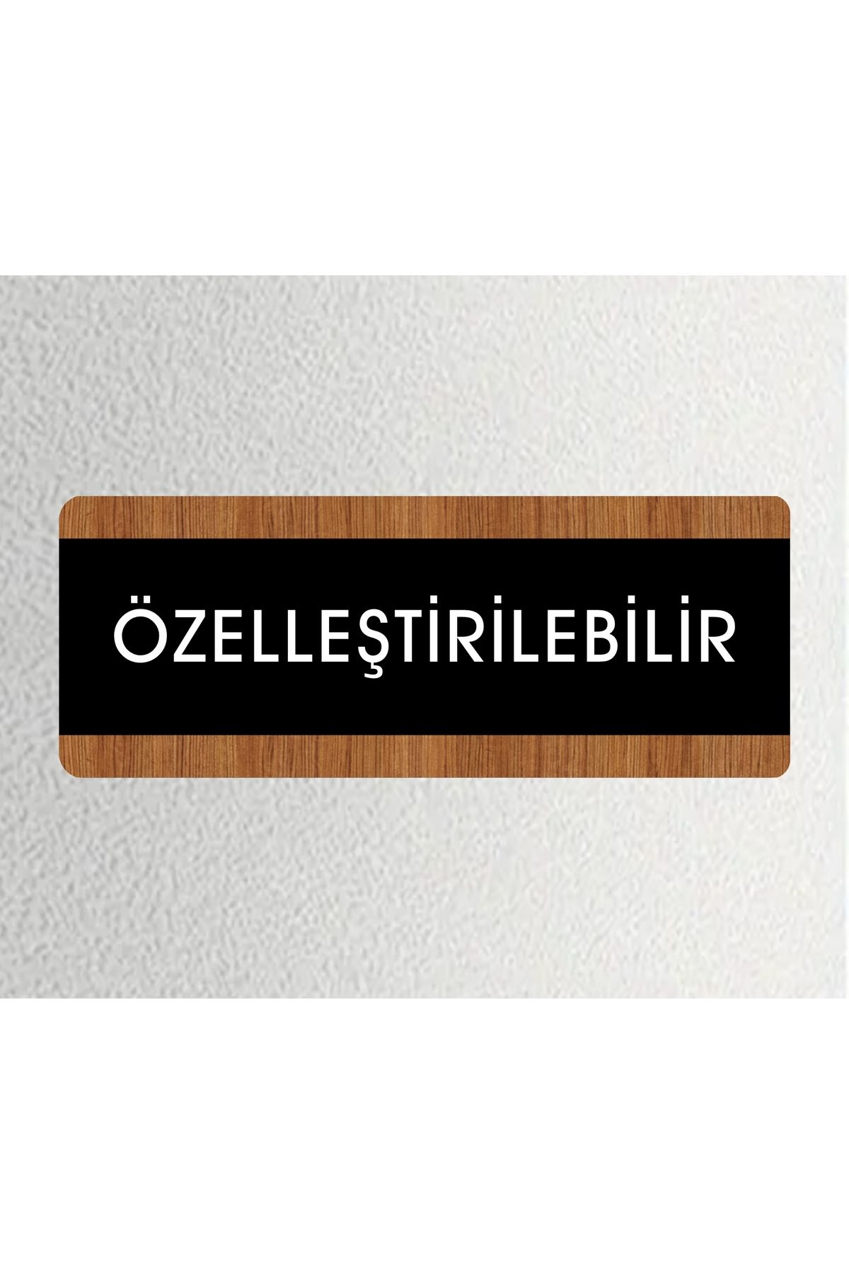 zafrakreklam Özelleştirilebilir Ofis Oda Kapı Isimliği Yönlendirme Tabelası SİYAH - CEVİZ