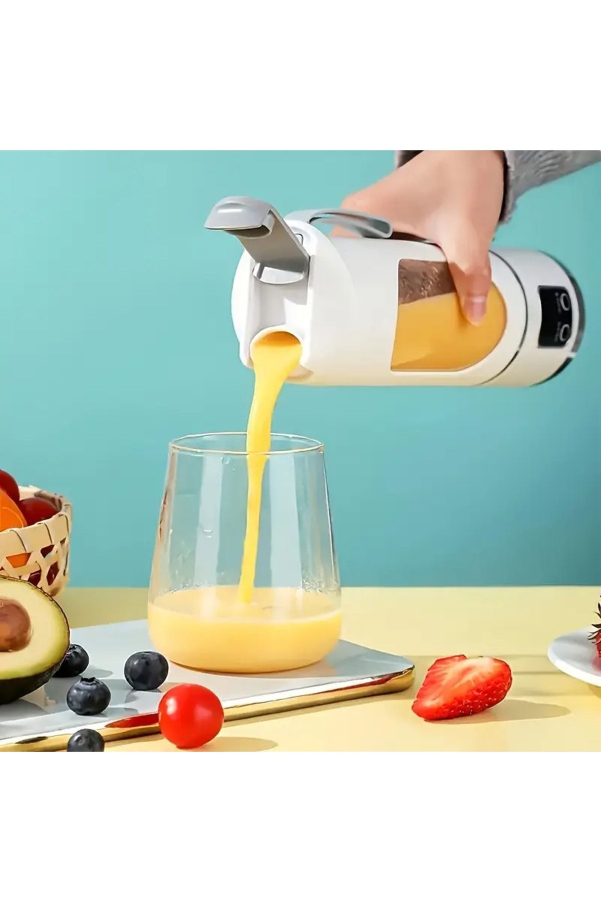 Chai Taşınabilir USB Şarj Edilebilir Blender ve Meyve Sıkacağı Kolay Temizlenir, Meyve & Sebze İ