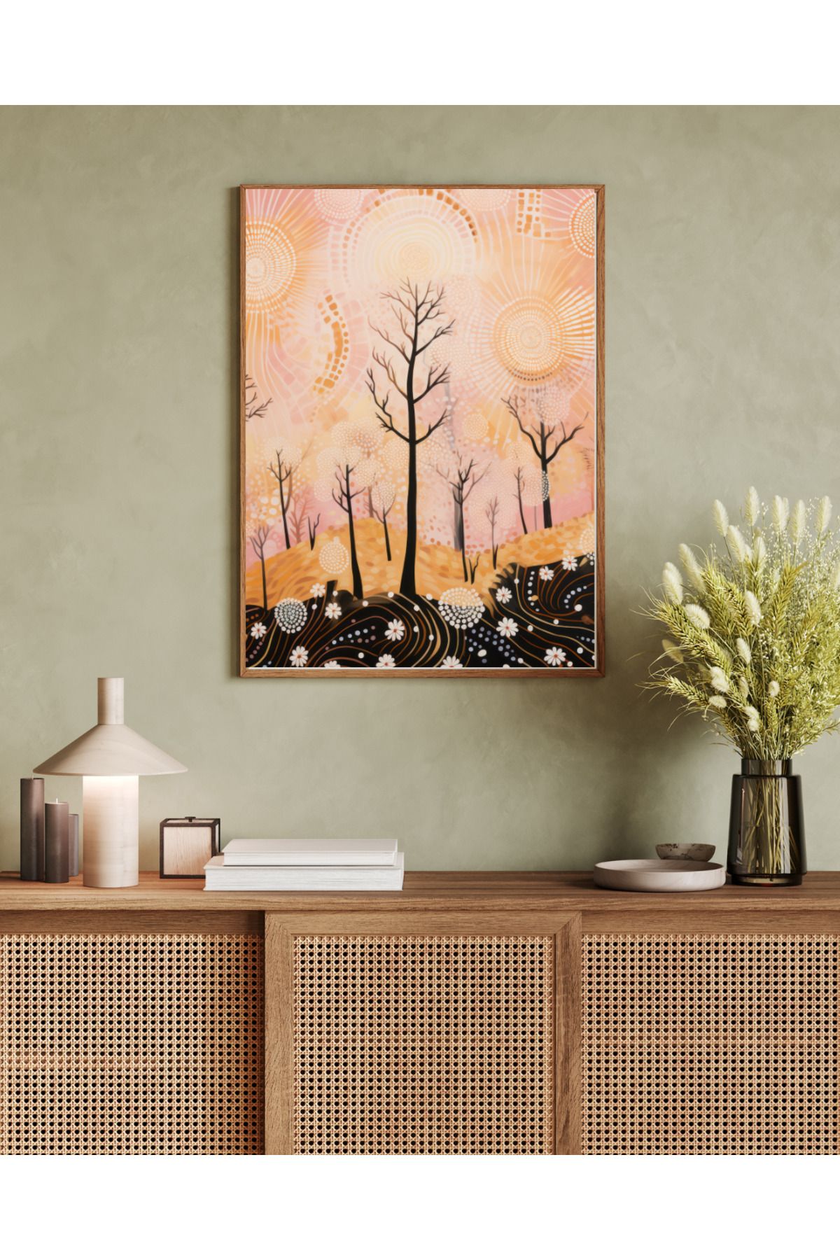woodhomeworks tek parça salon ofis dekor tablo
